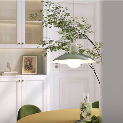 Modern Macaron Bauhaus Pendant Light – Iron Shade