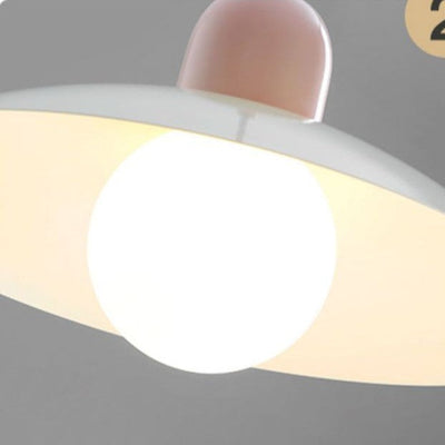 Modern Macaron Bauhaus Pendant Light – Iron Shade