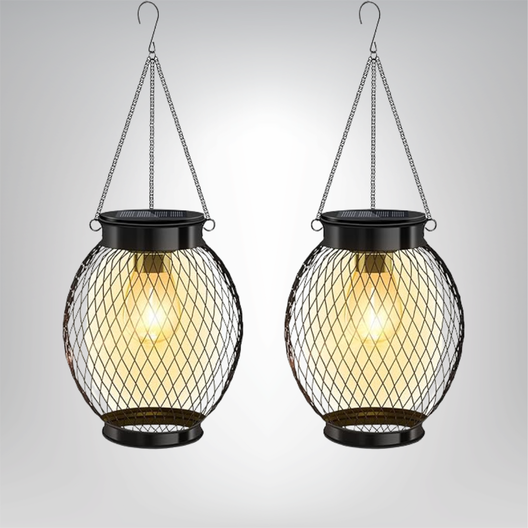 Sunny Garden Solar Lantern – Waterproof LED Outdoor Light with Auto Sensor