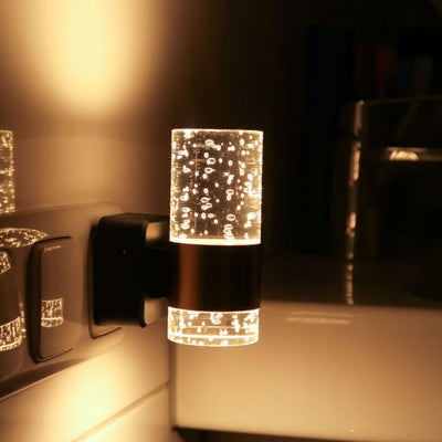 LumiKristall Plug-in Wall Lamp with Light Sensor