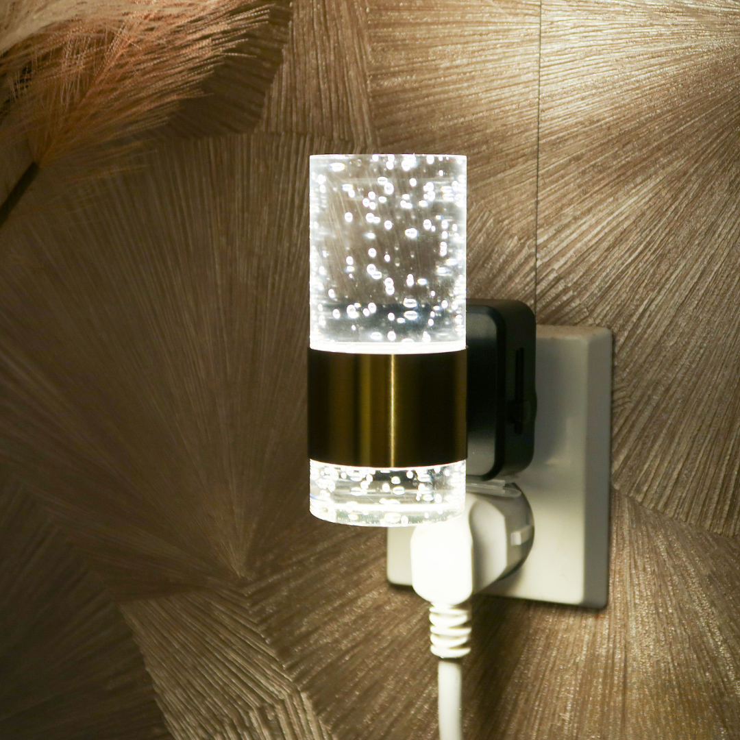 LumiKristall Plug-in Wall Lamp with Light Sensor
