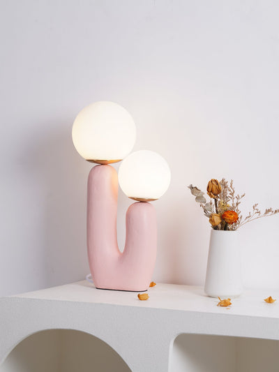 Modern Glass and Resin Table Lamp