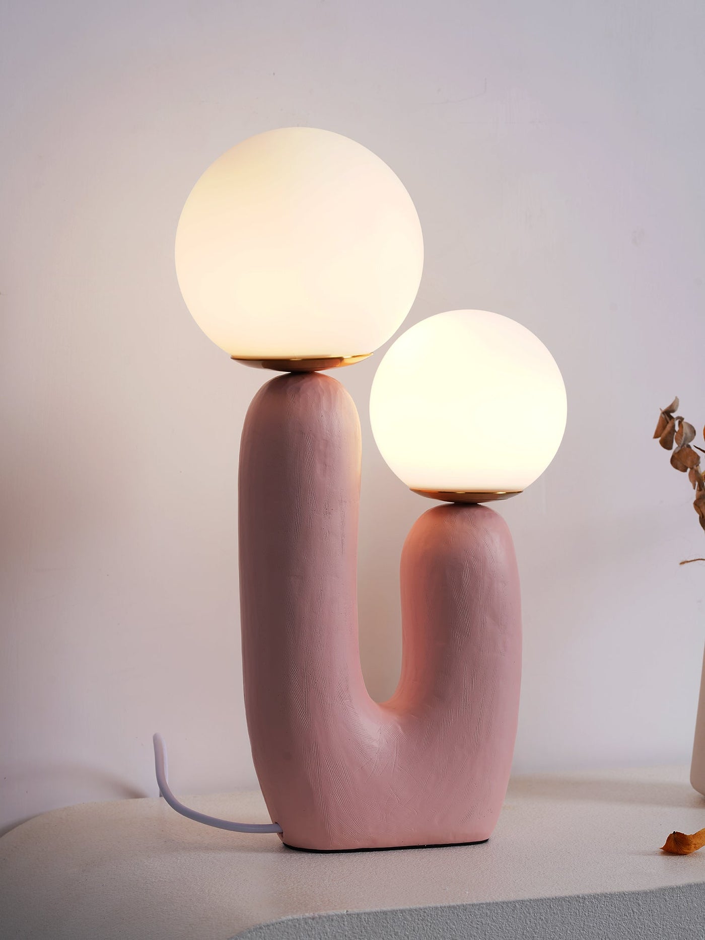 Modern Glass and Resin Table Lamp