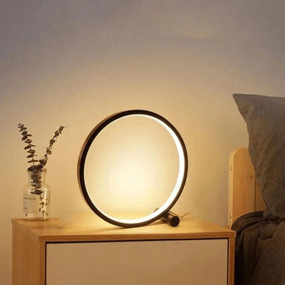 Dimmable LED Ring Table Lamp – Modern Touch Control