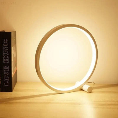 Dimmable LED Ring Table Lamp – Modern Touch Control