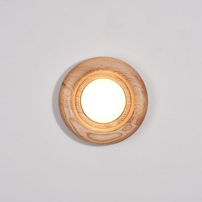 Orbitus LED Wall Light – Modern Wooden Frame