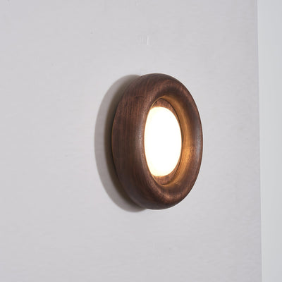 Orbitus LED Wall Light – Modern Wooden Frame