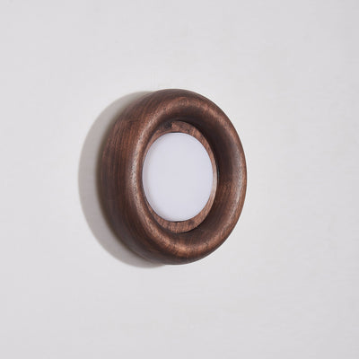 Orbitus LED Wall Light – Modern Wooden Frame