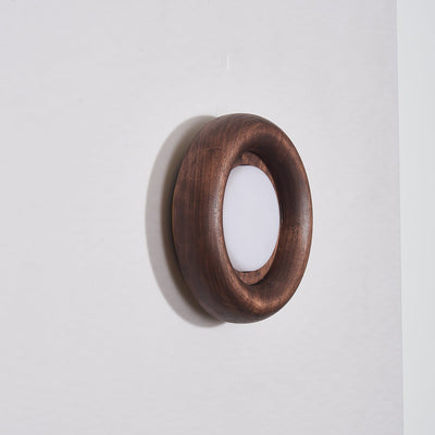 Orbitus LED Wall Light – Modern Wooden Frame