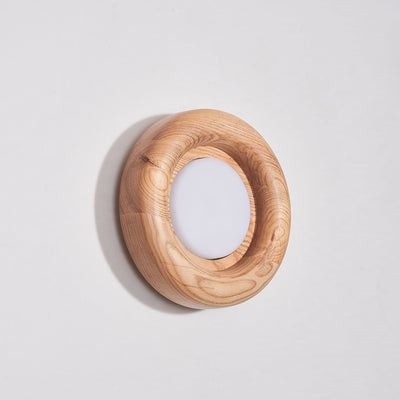 Orbitus LED Wall Light – Modern Wooden Frame