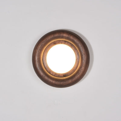 Orbitus LED Wall Light – Modern Wooden Frame