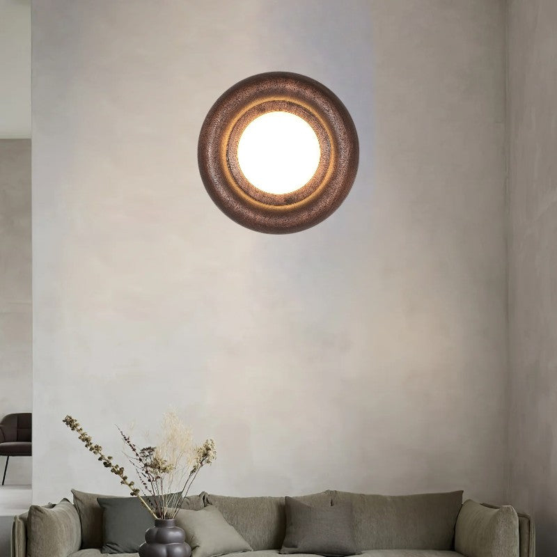 Orbitus LED Wall Light – Modern Wooden Frame