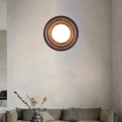 Orbitus LED Wall Light – Modern Wooden Frame