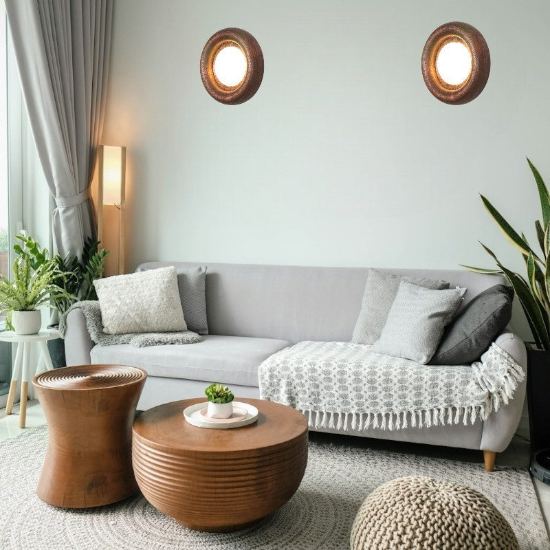 Orbitus LED Wall Light – Modern Wooden Frame