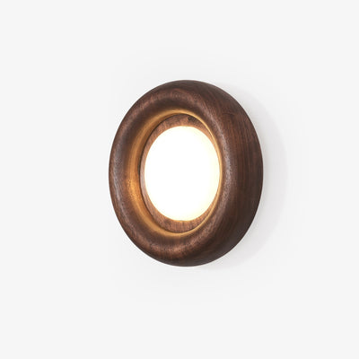 Orbitus LED Wall Light – Modern Wooden Frame