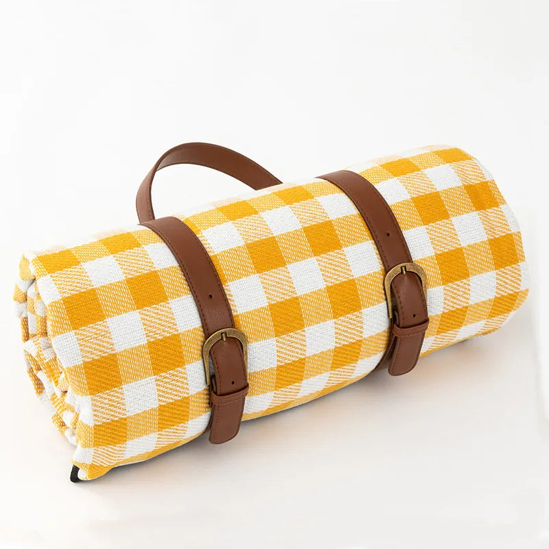 Foldable Waterproof Plaid Picnic Blanket for Outdoor Adventures