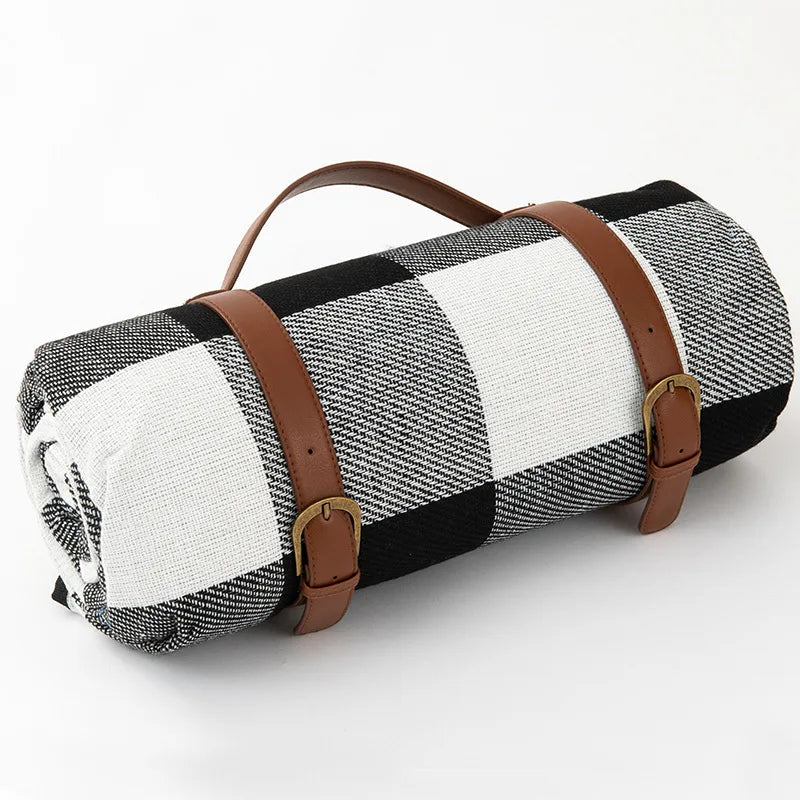 Foldable Waterproof Plaid Picnic Blanket for Outdoor Adventures