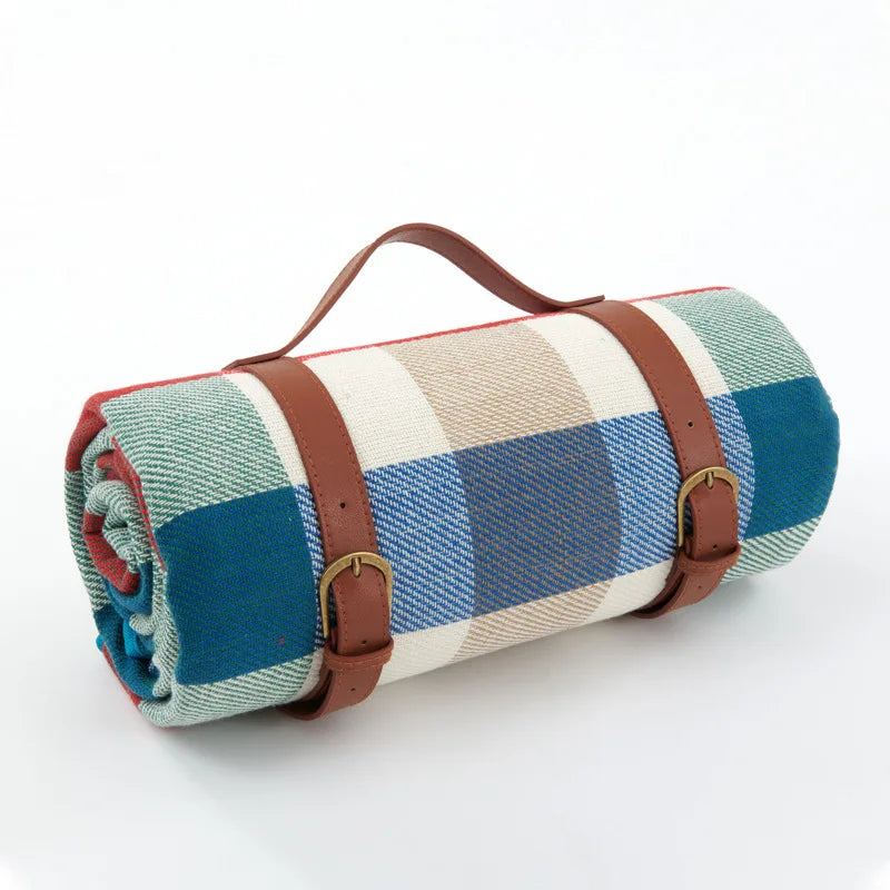 Foldable Waterproof Plaid Picnic Blanket for Outdoor Adventures