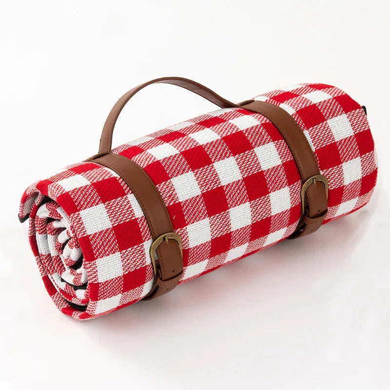 Foldable Waterproof Plaid Picnic Blanket for Outdoor Adventures