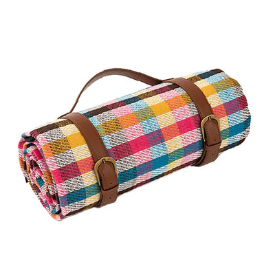 Foldable Waterproof Plaid Picnic Blanket for Outdoor Adventures
