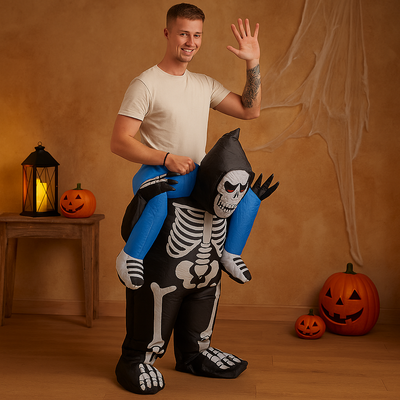 Inflatable Skeleton Costume for Adults Halloween Party