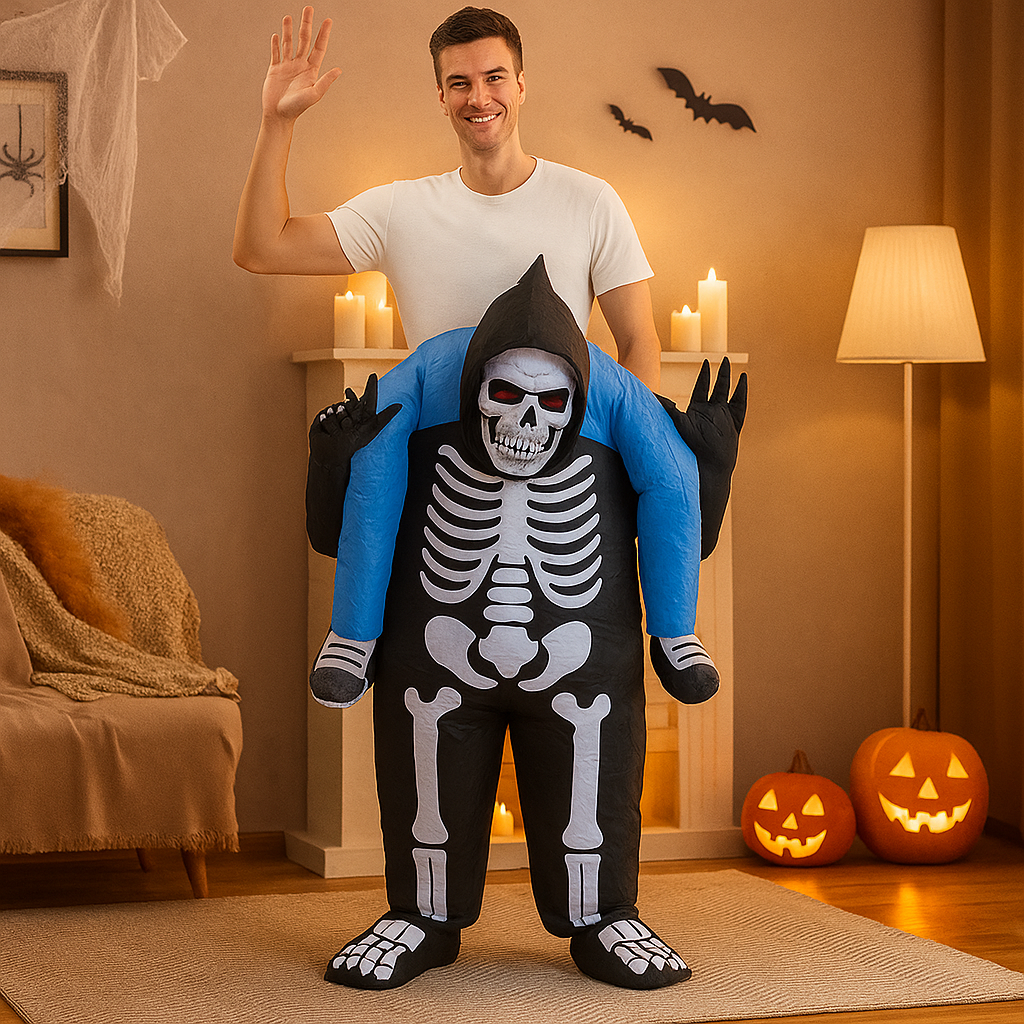 Inflatable Skeleton Costume for Adults Halloween Party