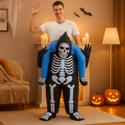 Inflatable Skeleton Costume for Adults Halloween Party