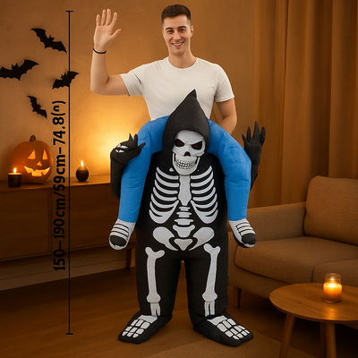 Inflatable Skeleton Costume for Adults Halloween Party