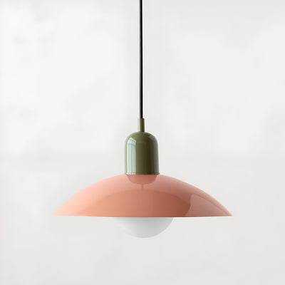 Modern Macaron Bauhaus Pendant Light – Iron Shade