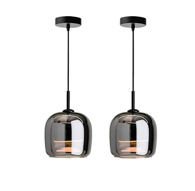Nordic Black Glass Pendant Light with LED