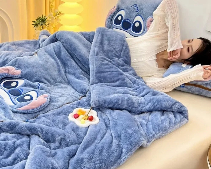Convertible CozyNest Blanket Pillow Combo for Home Comfort