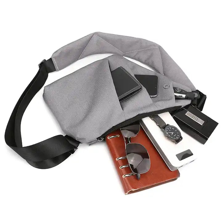 SecureTravel Anti-Theft Slingbag with Hidden Zippers