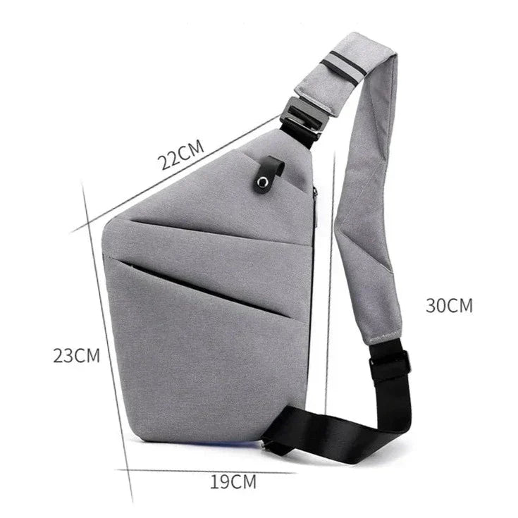 SecureTravel Anti-Theft Slingbag with Hidden Zippers