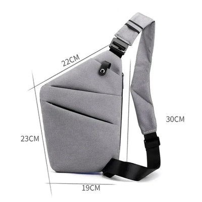 SecureTravel Anti-Theft Slingbag with Hidden Zippers