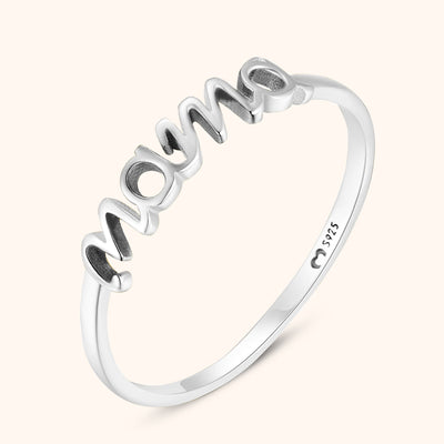 Sterling Silver Mama Ring for Women – Emma Design
