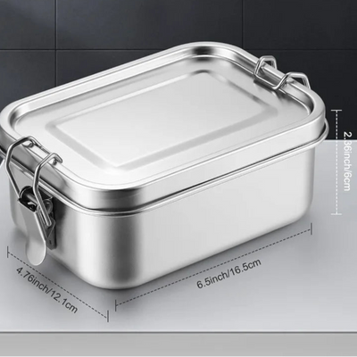 RVS Bento Lunchbox 800ml – Leak-proof, Compartments, Dishwasher Safe