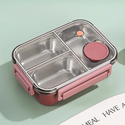 Leak-Proof Stainless Steel Lunchbox with Cutlery (850 ml) – For Work, School & On the Go