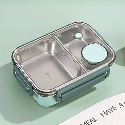 Leak-Proof Stainless Steel Lunchbox with Cutlery (850 ml) – For Work, School & On the Go