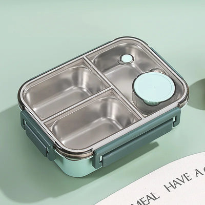Leak-Proof Stainless Steel Lunchbox with Cutlery (850 ml) – For Work, School & On the Go