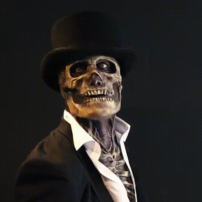 Realistic Halloween Skull Mask with Brain Detail