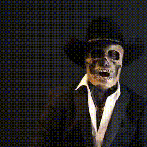Realistic Halloween Skull Mask with Brain Detail