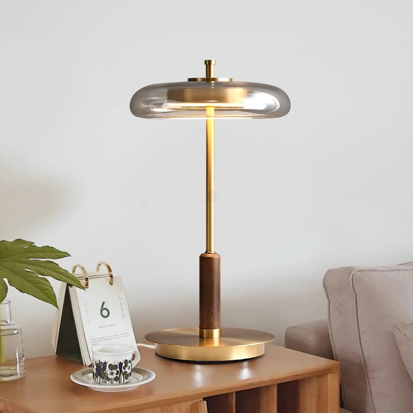 Classic LED Table Lamp with Glass and Metal