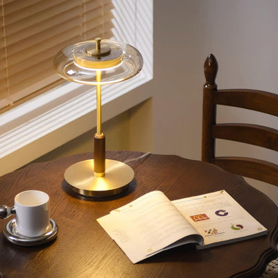 Classic LED Table Lamp with Glass and Metal