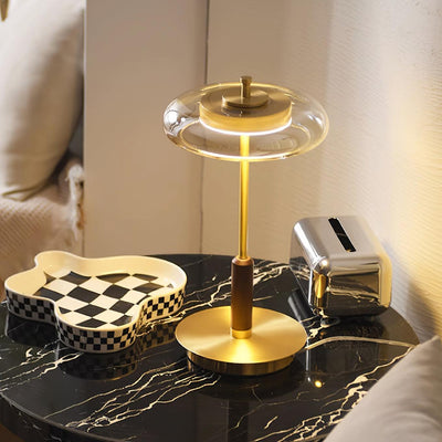 Classic LED Table Lamp with Glass and Metal