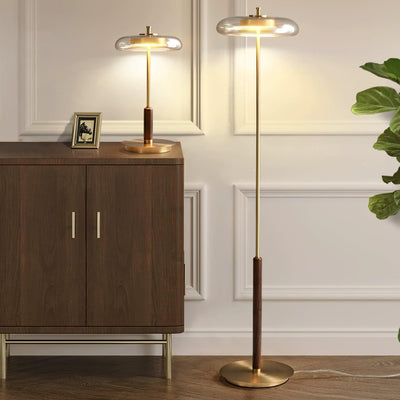 Classic LED Table Lamp with Glass and Metal