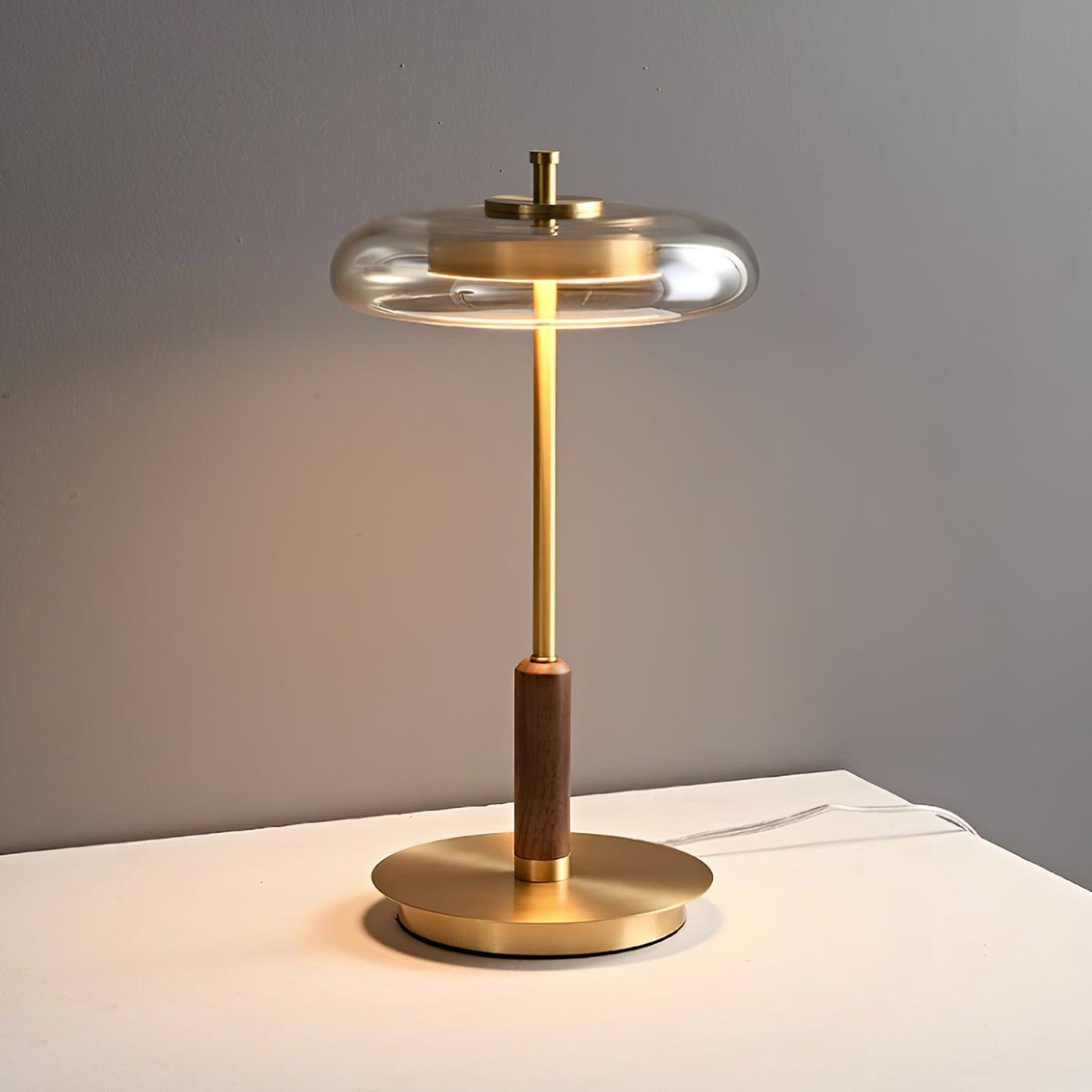 Classic LED Table Lamp with Glass and Metal