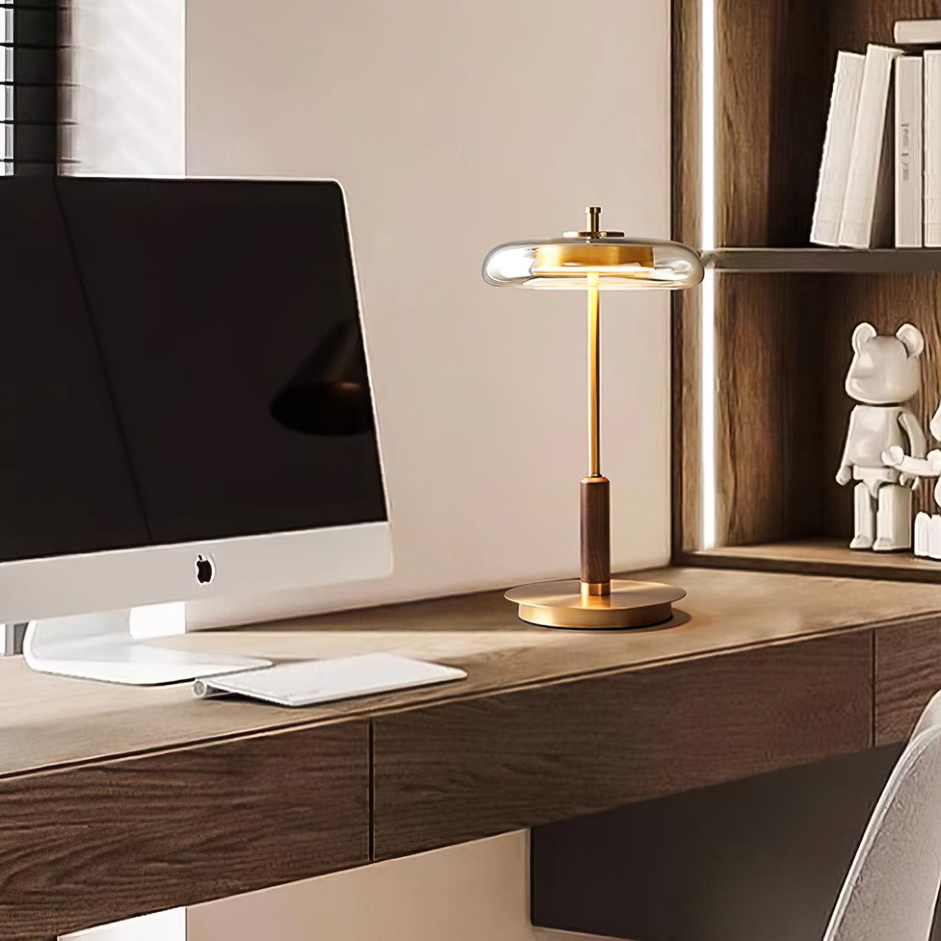Classic LED Table Lamp with Glass and Metal