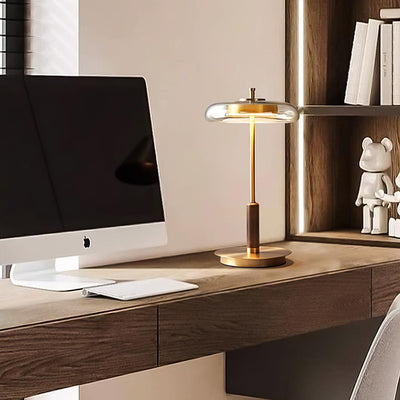 Classic LED Table Lamp with Glass and Metal