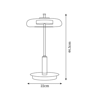 Classic LED Table Lamp with Glass and Metal