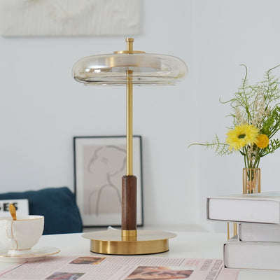 Classic LED Table Lamp with Glass and Metal
